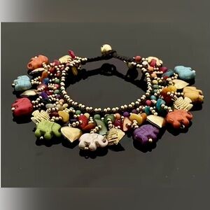 BOHEMIAN ELEPHANT CHARM BRACELET